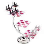 The Noble Collection Star Trek Tri-Dimensional Chess Set - 32 Highly Detailed Plastic Chess Pieces - Officially Licensed Star Trek TV Show Game Gifts