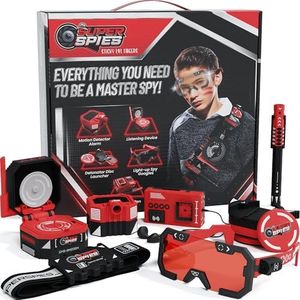 STICKY LIL FINGERS SuperSpies Spy Kit - Toy Gear for Kids - Play Secret Agent with Complete Accessories Includes Goggles Magnifying Lens Pens and More Great Gift for Boys and Girls