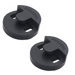 TUOREN 2Pack Rubber Bass Practice Mute Round Tourte Style Mute for Upright String Double Bass Practice Silencer, Black