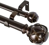 KAMANINA 1 Inch Double Curtain Rods