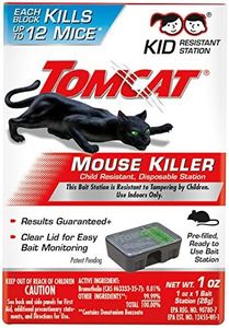 Tomcat Mouse Killer Child Resistant, Disposable Station, 1 Pre-Filled Ready-To-Use Bait Station