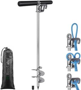BeneLabel 36" Sand Anchor for Boat Screw in Boat Anchor for Shallow Water, Boat Beach Anchors for Sandbar, TET Ski, Kayak, Pontoon Boat