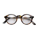 LONDON MOLE Eyewear | Graduate Reading Glasses | Round Glasses | Cool Readers | Designer Glasses | Mens/Womens Reading Glasses | Unisex | Spring Hinges | Tortoiseshell | magnification +3.0