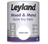 Leyland Wood & Metal Quick Dry Satin, Brilliant White, 750ml