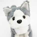 SANGKN Toy Dog, Toy Dogs That Walk and Bark, Battery Realistic Puppy for Kids Realistic Barking Dog Toy Walking Electronic Pets Girls(Husky)