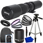 Ultimaxx 500mm f/8 Manual Multi-Coated Preset Telephoto Lens Kit for Canon EOS 9000D 800D 760D 750D 700D 1300D 1200D T100, 4000D, 3000D, 2000D, 1500D DSLR Cameras & More