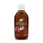 Nature's Way NutraSea Kids Omega-3 and Vitamin D Supplement – Bubblegum Flavour Fish Oil with EPA, DHA and GLA – Support Brain & Eyes Development and Help Build Strong Bones and Teeth - 200 ml Liquid