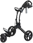 Clicgear Rovic Model RV1S Golf Push Cart with 360 Degree Swivel Front Wheel, Foldable 3-Wheel Golf Cart (Black)