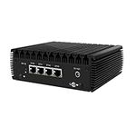 Micro Firewall Appliance, Mini PC, OPNsense, VPN, Router PC, Intel Celeron J4125, HUNSN RJ15, AES-NI, 4 x Intel 2.5GbE I226-V LAN, HDMI, DP, SIM Slot, 8G RAM, 128G SSD