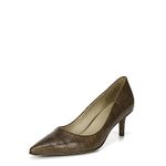 Naturalizer Brown Everly Pump Heel Sandals for Women Walking shoes for all-day comfort Wide Fit Banana Bread UK 5