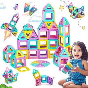 AUOLTE Costruzioni Magnetiche per Bambini 3 4 5 6 7 8 9 giocattoli per ragazzi Divertente Giocattolo Educativo Magneti Giochi Compleanno Regalo Natale