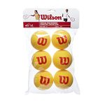 Wilson Tennis Balls, Starter Foam, Pack of 6, Yellow/Red, for Children, WRZ259300