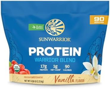 Sunwarrior Vegan Organic Protein Powder Plant-Based | BCAA Amino Acids Hemp Seed Soy Free Dairy Free Gluten Free Synthetic Free Non-GMO | Vanilla 90 Servings | Warrior Blend