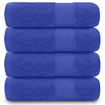 GC GAVENO CAVAILIA Hand Towels For Bathroom - 700 GSM Towels Set of 4 - Egyptian Cotton Towels - Hotel Quality Towels - Machine Washable - Royal Blue - 50X85