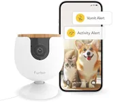 Furbo Mini Pet Camera Nanny w/Smart Alerts (Paid Subscription Required): Home Emergency & Activity Alerts | Color Night Vision, 2-Way Audio, Designed for Dogs or Cats, White