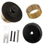 Lift and Turn Bathtub Tub Drain Assembly, Conversion Kit, Trim Waste and Single Hole Overflow Face Plate, All Brass Construction