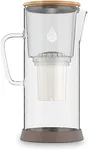 Invigorated Water pH Restore Glass Alkaline Water Pitcher - Long Lasting Water Filter Pitcher with Multi-Stage Filtration System - Glass Water Jug for High pH, Pure Drinking Water - 3.5 L / 118 Oz