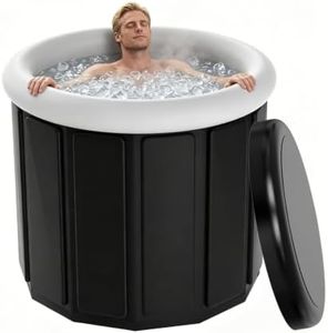 HAIKE Ice Bath Tub with Cover for Athletes, Extra Large 128 Gallons Cold Plunge Tub for Muscle Recovery, Multi-Layer Portable Ice Bath for Home, Gyms, Outdoor, Backyard (White 35.4x30 IN)
