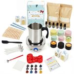 JULWHISPER Candle Making Kits for Adults, 80PCS 1000g Soy Wax Candle DIY Kits with Hot Plate, Stainless Steel Wax Melted Pot, Rich Aroma, Multicolored Candle Dye and More