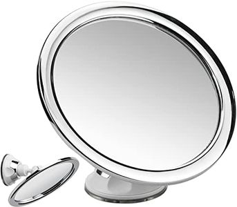 GOOHOME Shaving Mirror 360° Swivel Fogless Shower Mirror Anti-Fog Bathroom Mirror Cosmetic Mirror Make-Up Mirror with Powerful Suction Cup for Shower