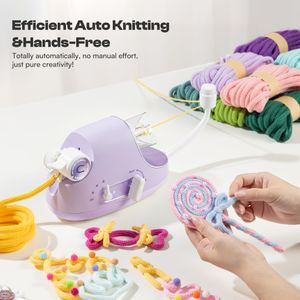 Caydo Automatic iCord Knitting Machine – Hands-Free French Knitter for DIY Crafts, Valentine’s Gift