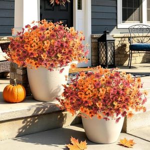 Artificial Fake Fall Plants Flowers for Outdoor Outside Home Decoration