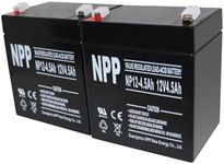 NPP 12V 4.5Ah Rechargeable Sealed Lead Acid Battery, NP12-4.5Ah F1 12Volt Fire Alarm Battery for DSC Security Panel, Power Patrol for Vista 20P ADT, Ride on Toys (2Pcs)
