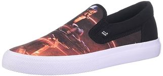 DC Men's X Star Wars The Mandalorian Sneaker Collection Skate Shoe, Black/Red (Manual Slip), 11 Women/11 Men