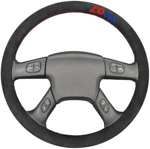 MEWANT USA 250th Anniversary Embroidered Hand Stitch Steering Wheel Cover for Chevy Silverado 1500 2003-2006 1500 Classic 2007 2500 2003-2006 2500HD Classic 2007 3500 9040 IT-Alcan Steering Wheel Wrap