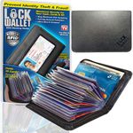 As Seen On Tv Lock Wallet Rfid Blocking Wallet, 36 Cards, For Men & Women, Black