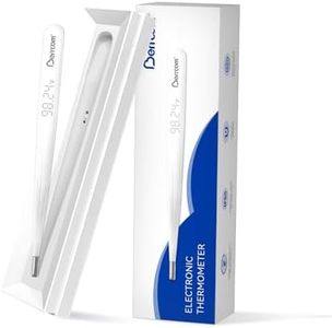 Berrcom Rechargeable Digital Thermometer for Adults and Kids, Medical-Grade Accurate Thermometers with LED Display, Fever Alarm, Fast Reading, Portable