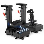 RACGTING Hotas Mount for Logitech X56/X52/X52 Pro,No Installation Joystick Mount for Thrustmaster T Flight HOTAS/T.16000M FCS HOTAS,Hotas Desk Mount for Flight Sim Game