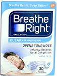 Breathe Right Nasal Strips Clear Small/Medium 30 Each (Pack of 5)