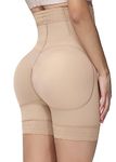 SHAPSHE Butt Lifting Shapewear Tummy Control Shorts Fajas Colombianas Shapewear Shorts Compression Underwear Women, Beige, Small