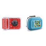 VTech KidiZoom PrintCam (Red), Digital Camera for Children with Built-In Printer, Action Camera 5 Years + & Kidizoom Camera Case, Portable Hard Case, Suitable for Kids from 3, 4, 5+ Year Olds, Blue