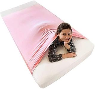 Sensory Compression Blanket Sensory Bed Sheet Compression Alternative to Heavy Weighted Blankets - Help Kids Settle Down at Nighttime - Increase Calm and Comfort (Single Bed, Pink)