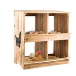 Nesting Boxes for Chicken Coop - Wooden Chicken Nesting Box for Poultry Heavy Duty 4 Compartments Laying Eggs Nest Box Wall Mount for Chickens, Hens, Ducks