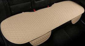 BROGBUS Car Seat Cover Protector Mat Back Cushion Car Seat Mat (Cream, Pack of 1) (Only Rear Seat Mat)