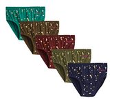 CLEVER CREATIONS Girl's Cotton Panties (Pack of 5) (asdp83_Multicolor, 11 Years-12 Years)