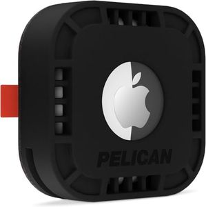 Pelican Protector 1-Pack Apple AirTag Holder | Air Tag Case with 3M Adhesive Sticker | Rugged Shockproof AirTag Cover | Hidden AirTag Holder Stick On Mount for Travel Luggage Bike Car Remote | Black