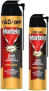 Mortein 600 ml - 2 in 1 Mosquito Killer & Cockroach Killer Spray + 400 ml 2 in 1 Mosquito Killer & Cockroach Killer Spray