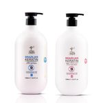 Global Amazon Secrets Brazilian Keratin Shampoo and Conditioner Combo | 1000 Ml each | Professional Smoother, Shinier, Damage-Free Hair | Deep Nourishment & Frizz Control | Sulfate-Free Formula ( Pack of 2 )