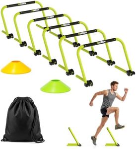 Hikeen Agility Hurdles Training Equipment – Speed Hurdles with Soccer Cones
