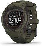 Garmin Instinct Solar Tactical, Solar-powered Rugged Outdoor Smartwatch with Tactical Features, Built-in Sports Apps and Health Monitoring, Moss Green