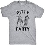 Crazy Dog T-Shirts Mens Pitty Party T Shirt, Light Heather Grey, XL