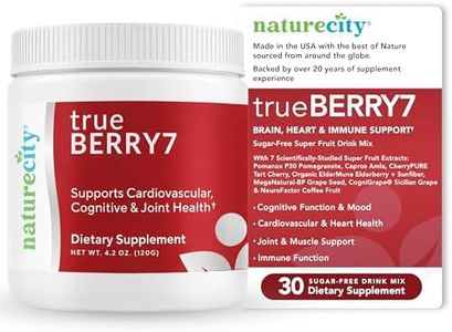 NatureCity True-Berry-7 Super Polyphenol Fruit Blend Drink Mix - Immune Support Supplement with Organic Elderberry Extract Antioxidants Supplement - 7 Scientifically Backed Ingredients (30 Servings)