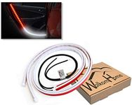 WolkomHome Car Door Lights Flash light (RED& ICE BLUE) Set of 2 for Hyundai I10 Type-1 Old