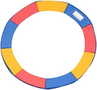 Outsunny HOMCOM Copertura Imbottita Bordo Trampolino, Protezione per Tappeto Elastico con Imbottitura da 15 mm in Plastica e PE, Ø305 cm, Rosso, Blu e Giallo