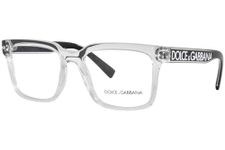 Dolce & Gabbana DG 5101 3133 Crystal Plastic Square Eyeglasses 50mm, Clear, One size