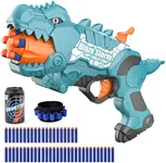 Dinosquad Dinosaur Blasters Toy for Toddlers, 50 Soft Foam Bullets & 5-Dart Rotating Drum, Dino Soft Bullet Blasters for Indoor Outdoor Shooting Game for 6 Year Old Boys Girls and Up